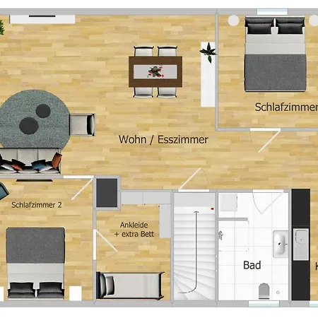 Moderne Ferienwohnung Mit Suedbalkon In Der Naehe Der Stever